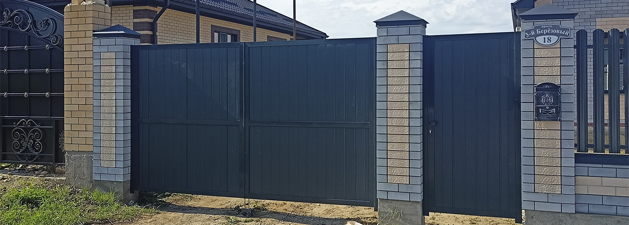 Въездные ворота в Ахтырском под ключ