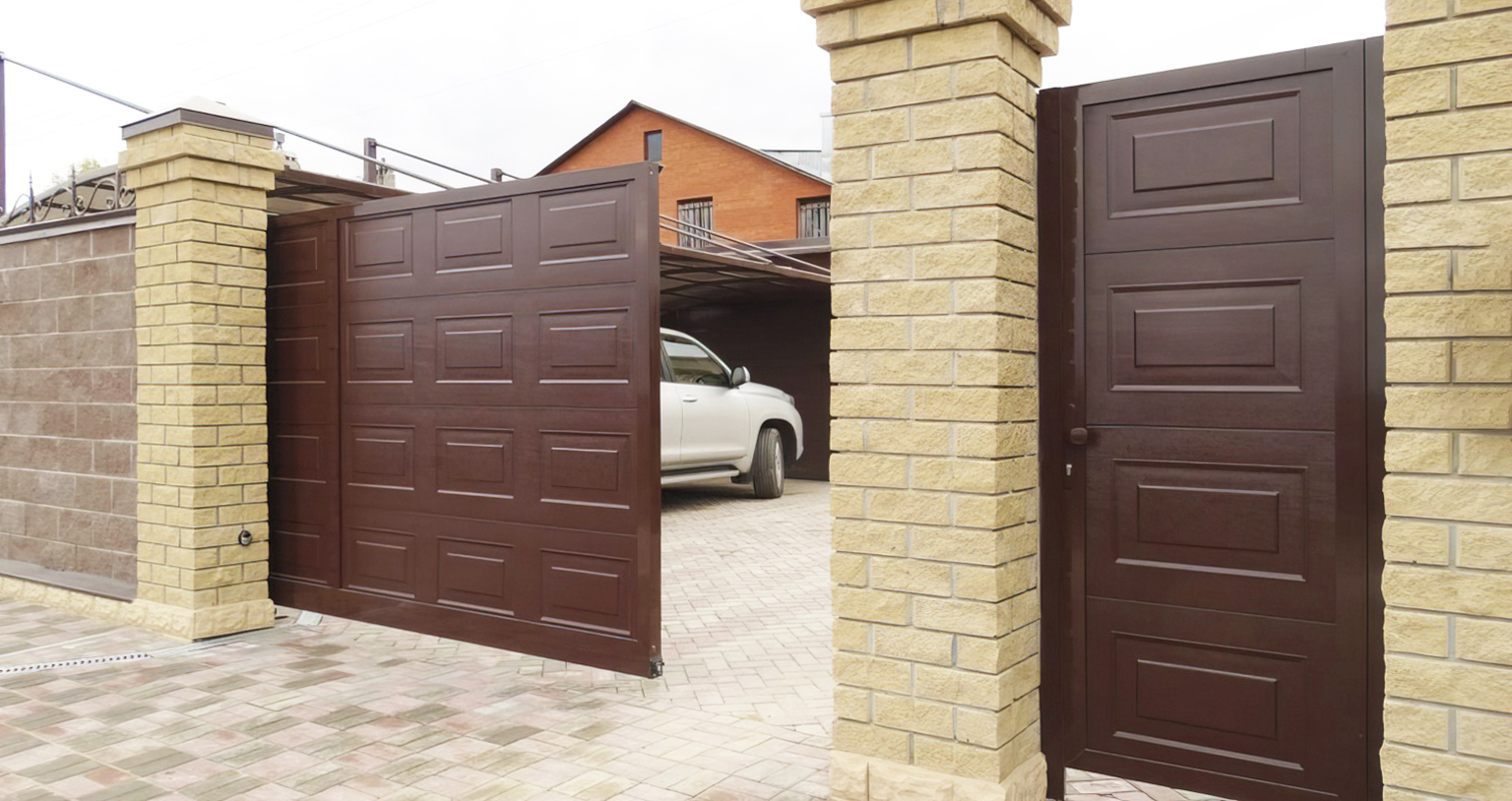 Ворота с калиткой в Ахтырском под ключ